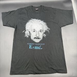 Vintage Single Stitch Albert Einstein Double Side Graphic Tee 1990 Grail Sz XL